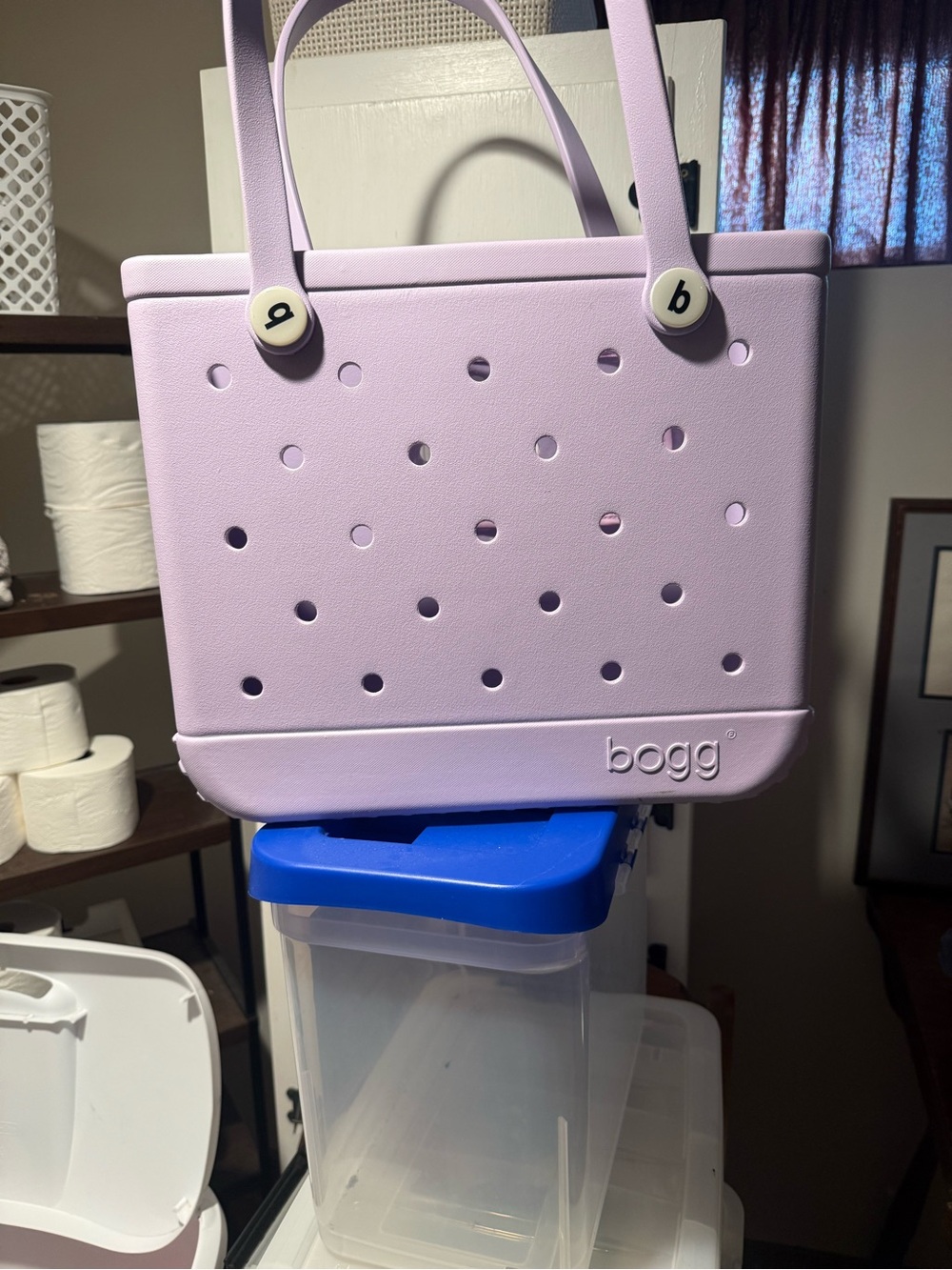 Lilac Tote Bag Organizer - Lightweight Home Storage & Carry